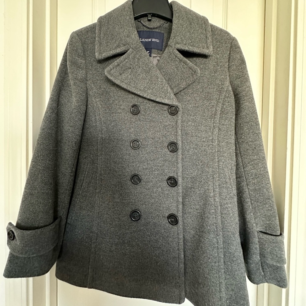 Lands End Wool Pea Coat